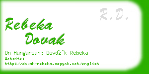 rebeka dovak business card